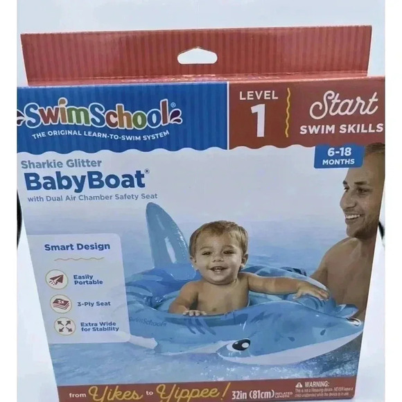 Swim School 16-18 Months Baby Boat Level 1 Sharkie Glitter. New in Box - Picture 3 of 15